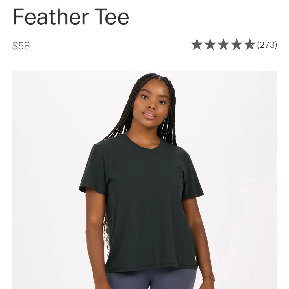 Vuori Feather Tee Black size Small